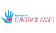 Logo for HomeStars Giving Back Award